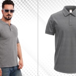GREY MATTY POLO T-SHIRT